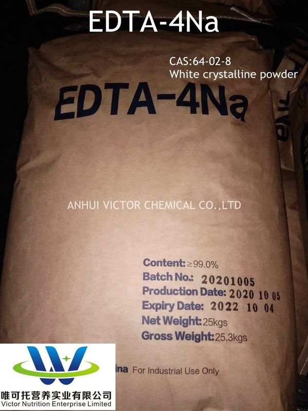 Υψηλής καθαρότητας EDTA-4na Σκόνη τύπου C10h12n2na4o8 για τροφική και βιομηχανική μεταποίηση